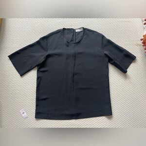 Everlane Japanese GoWeave Back Zip Tee Black